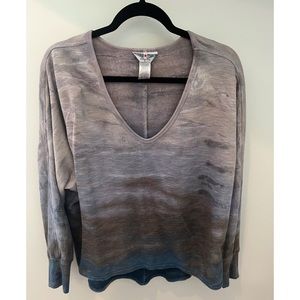 Hard Tail Scoop Neck Tie Dye Pullover Sweater Top